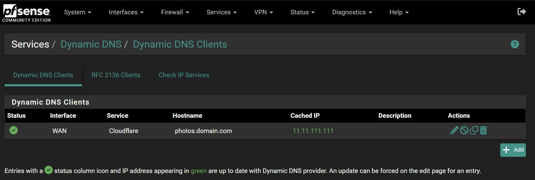 Dynamic DNS Entries